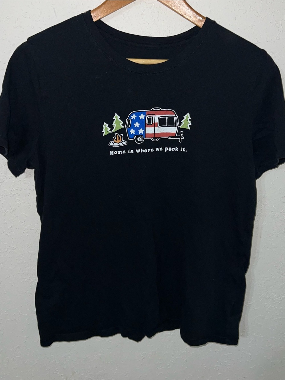Life is Good Home Is Where We Park It Shirt American Camper
Women's Medium